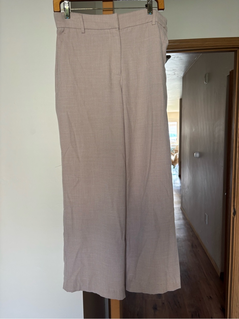 Light Tan Wide-Leg Women’s Pants